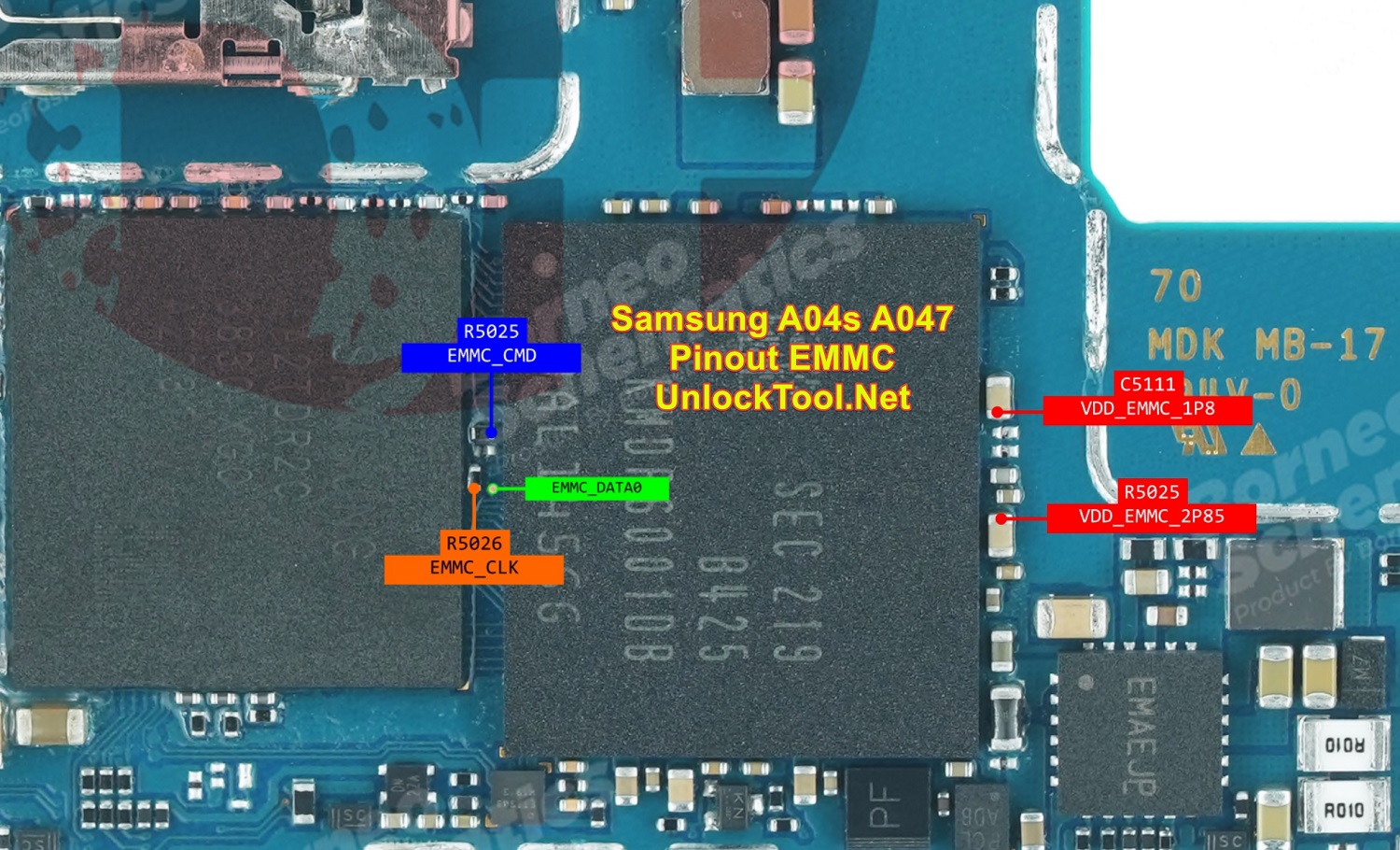Samsung A05 A055F Pinout Test Point UnlockTool Samsung A05 A055F Pinout Test Point UnlockTool